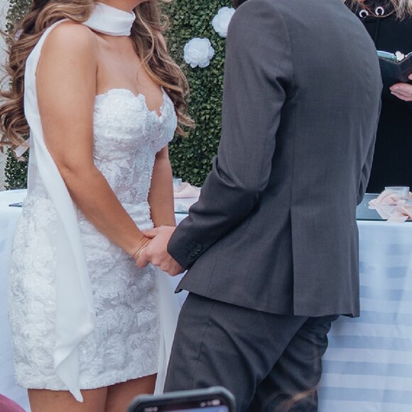 Mini Civil ceremony wedding dress - Picture 3 of 4